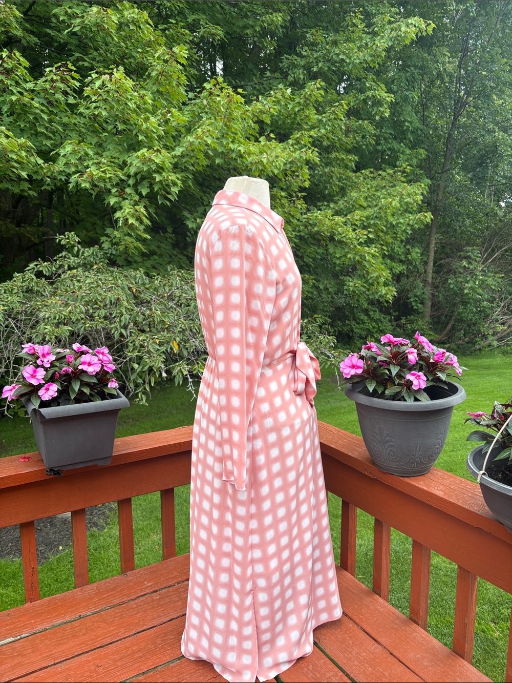 NWT Pale Pink and White Maxi Dress - Picture 4 of 12